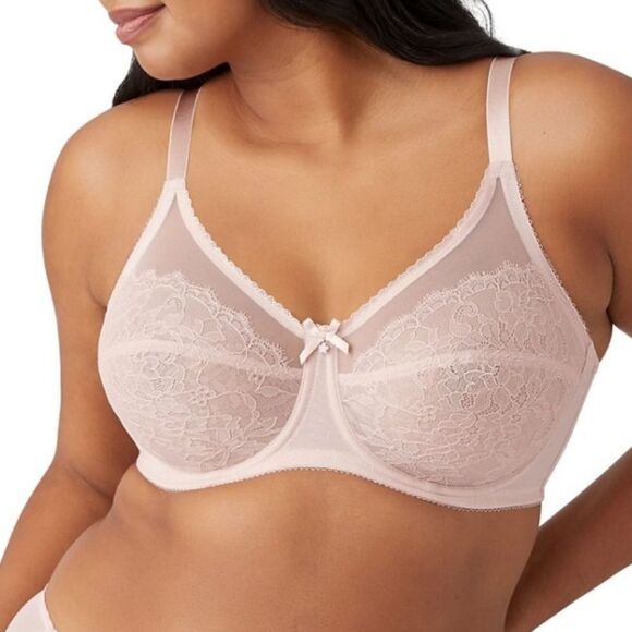 Wacoal- 2 BUNDLE Retro Chic Bra, Pastel Blue & Rose Dust, Size 34DDD, 855186 - Picture 4 of 9